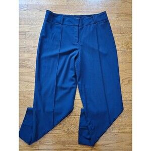 MM Lafleur Dress Pants Women’s 10 Blue Chino 100% Wool Wide Leg High Rise